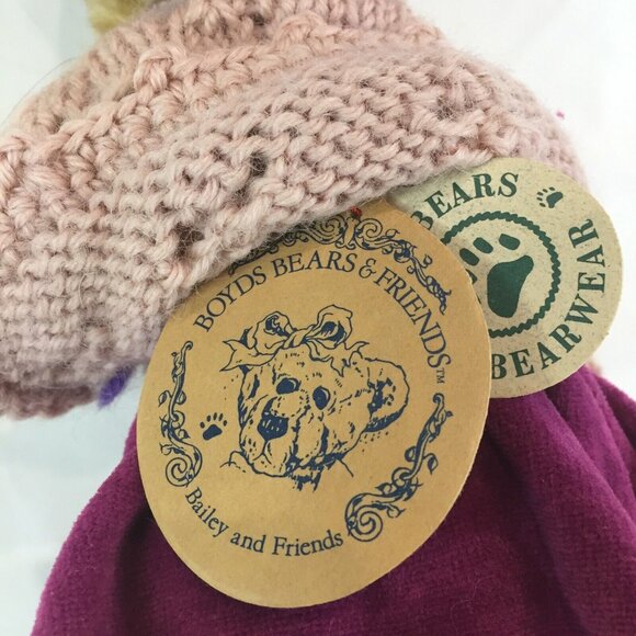 New Boyds Bears Easter Bunny Emily Rabbit Plush Stuffed Animal Pink Sweater Hat - Picture 11 of 12